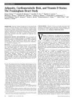 Adiposity, Cardiometabolic Risk, and Vitamin D Status: The Framingham Heart Study