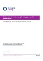 Surgical approach to hysterectomy for benign gynaecological disease (Review)