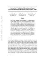 On the Self-Verification Limitations of Large Language Models on Reasoning and Planning Tasks