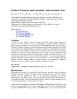 Bracken: Estimating species abundance in metagenomics data