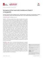 Emergence of the novel sixth Candida auris Clade VI in Bangladesh
