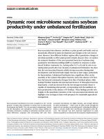 Dynamic root microbiome sustains soybean productivity under unbalanced fertilization