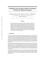 Exploiting Linear Structure Within Convolutional Networks for Efficient Evaluation
