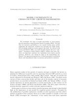 MODEL UNCERTAINTY IN CROSS-COUNTRY GROWTH REGRESSIONS