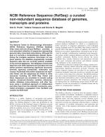NCBI Reference Sequence (RefSeq): a curated non-redundant sequence database of genomes, transcripts and proteins