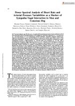 Power Spectral Analysis of Heart Rate and Arterial Pressure Variabilities as a Marker of Sympatho-Vagal Interaction in Man and Conscious Dog