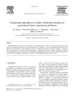 Temperature dependence of solute vibrational relaxation in supercritical fluids: experiment and theory