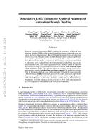 Speculative RAG: Enhancing Retrieval Augmented Generation through Drafting