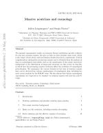Massive neutrinos and cosmology