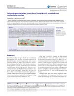 Heterogeneous materials: a new class of materials with unprecedented mechanical properties