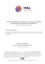 Cortical oscillations and speech processing: emerging computational principles and operations