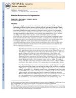 Risk for Recurrence in Depression