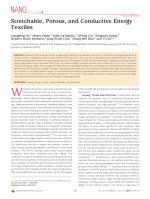 Stretchable, Porous, and Conductive Energy Textiles