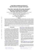 A New Massive Multilingual Dataset for High-Performance Language Technologies
