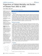 Projections of Global Mortality and Burden of Disease from 2002 to 2030