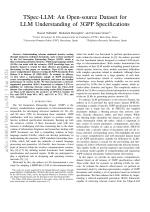 TSpec-LLM: An Open-source Dataset for LLM Understanding of 3GPP Specifications