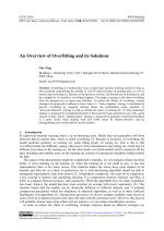 An Overview of Overfitting and its Solutions