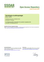 Sociologie et anthropologie