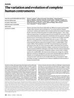 The variation and evolution of complete human centromeres