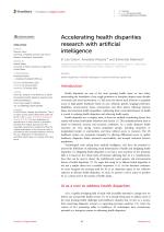 Accelerating health disparities research with artificial intelligence