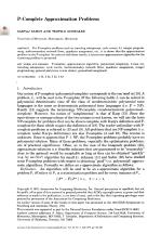 P-Complete Approximation Problems