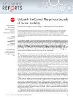 Unique in the Crowd: The privacy bounds of human mobility