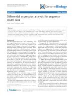 Differential expression analysis for sequence count data