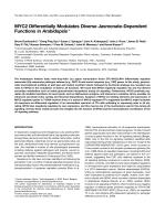 MYC2 Differentially Modulates Diverse Jasmonate-Dependent Functions in Arabidopsis