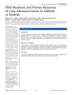 KRAS Mutations and Primary Resistance of Lung Adenocarcinomas to Gefitinib or Erlotinib