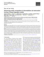 Advancing entity recognition in biomedicine via instruction tuning of large language models