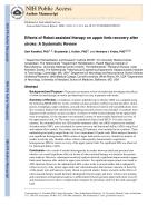 Effects of Robot-assisted therapy on upper limb recovery after stroke: A Systematic Review