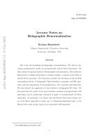 Lecture Notes on Holographic Renormalization
