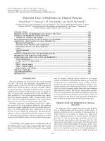 Potential Uses of Probiotics in Clinical Practice