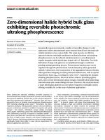 Zero-dimensional halide hybrid bulk glass exhibiting reversible photochromic ultralong phosphorescence