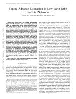 Timing Advance Estimation in Low Earth Orbit Satellite Networks