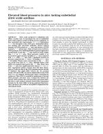 Elevated blood pressures in mice lacking endothelial nitric oxide synthase