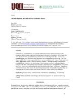 The Development of Constructivist Grounded Theory