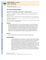 The Protein Folding Problem