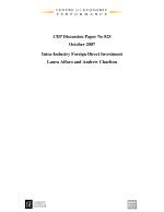 Intra-Industry Foreign Direct Investment