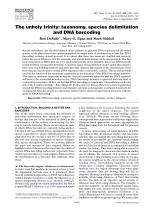 The unholy trinity: taxonomy, species delimitation and DNA barcoding