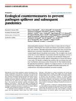 Ecological countermeasures to prevent pathogen spillover and subsequent pandemics