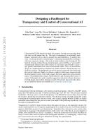 Designing a Dashboard for Transparency and Control of Conversational AI