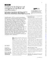 Guidelines for the diagnosis and management of individuals with neurofibromatosis 1