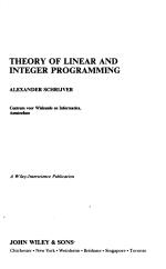 THEORY OF LINEAR AND INTEGER PROGRAMMING