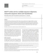 MAFFT online service: multiple sequence alignment, interactive sequence choice and visualization