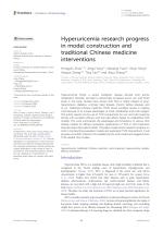 Hyperuricemia research progress in model construction and traditional Chinese medicine interventions