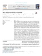 Cancer incidence and mortality in China, 2022