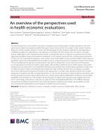 An overview of the perspectives used in health economic evaluations