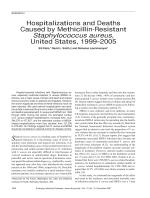 Hospitalizations and Deaths Caused by Methicillin-Resistant Staphylococcus aureus, United States, 1999–2005