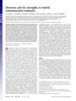 Structure and tie strengths in mobile communication networks